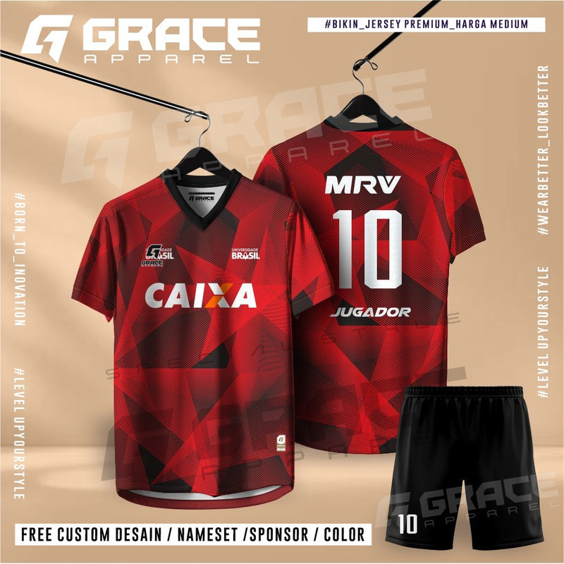 PREMIUM JERSEY FANTASI CLUB INTERNATIONAL mrah brazil soccer club liga