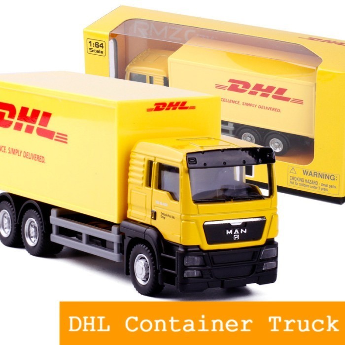 Diecast DHL CONTAINER TRUCK Mobil Delivery Ekspedisi Scania Man