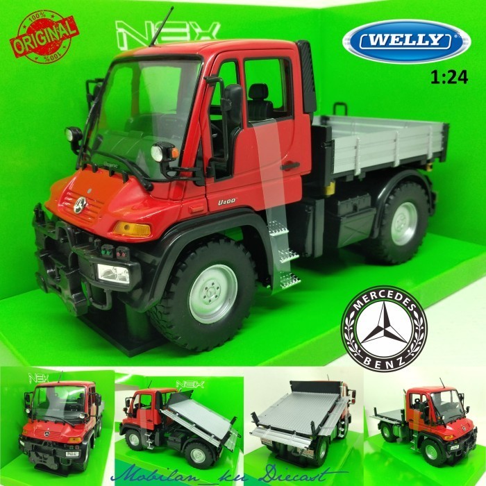 Diecast Truk Mercedes-Benz Unimog U400 Welly Nex 1:24