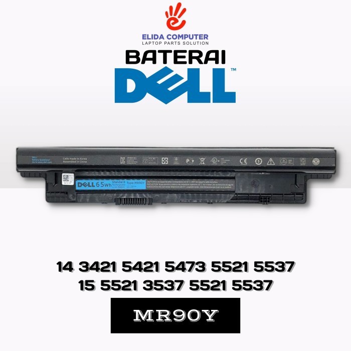 BATERAI LAPTOP DELL INSPIRON 14 7447 PANDORA MR90Y 65 WH ORIGINAL
