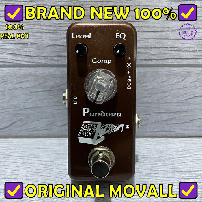 EFEK GITAR MOVALL PANDORA COMP COMPRESSOR SUSTAINER EQ PEDAL EFFECT