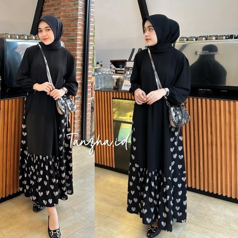 Miura Dress // Dress Kombinasi Jumbo Busui Promoo