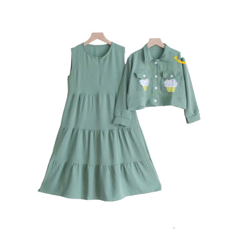 Baju Setelan Anak Perempuan 2024 10 6 Tahun 12 4 One Set Celana Stelan Tanggung Setcell Remaja Stela