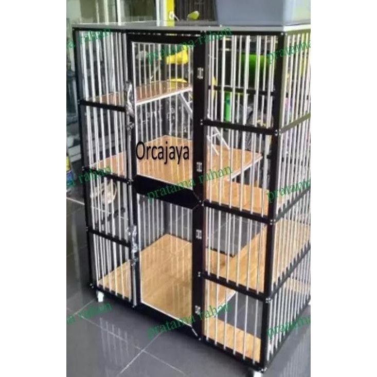 TERJANGKAU KANDANG HEWAN 3 TINGKAT ALUMINIUM / KANDANG KUCING / SANTIDWI20