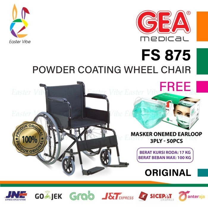 KURSI RODA GEA FS 875 - WHEELCHAIR FS875 - KURSI RODA STANDAR