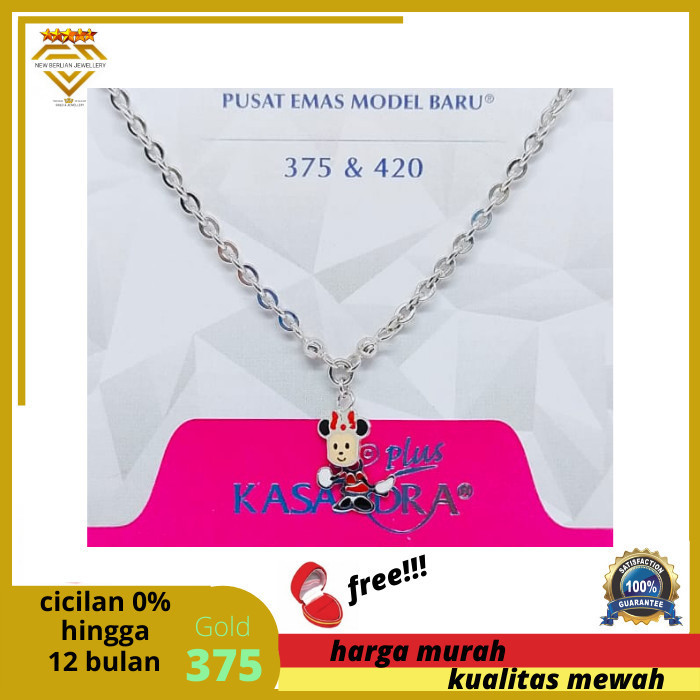 KALUNG BABY EMAS PUTIH ASLI 9K-375-GANDULAN KARAKTER BONEKA 02