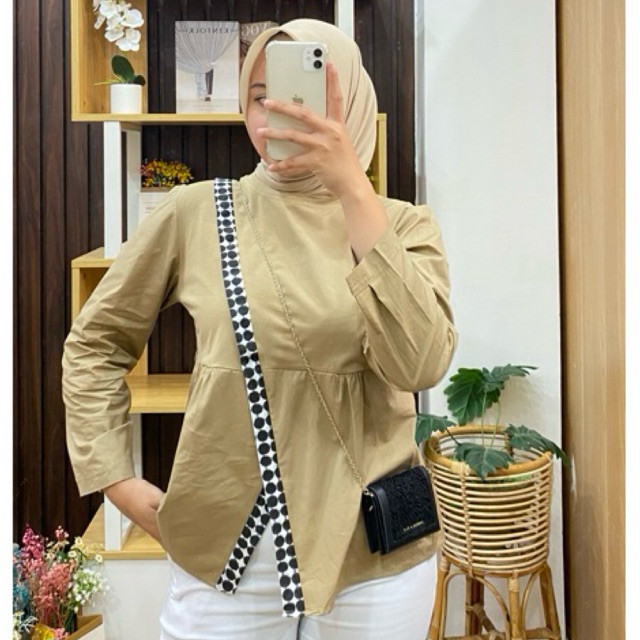 PREMIUM Fatunhijabs - Gevina Blouse import - atasan wanita