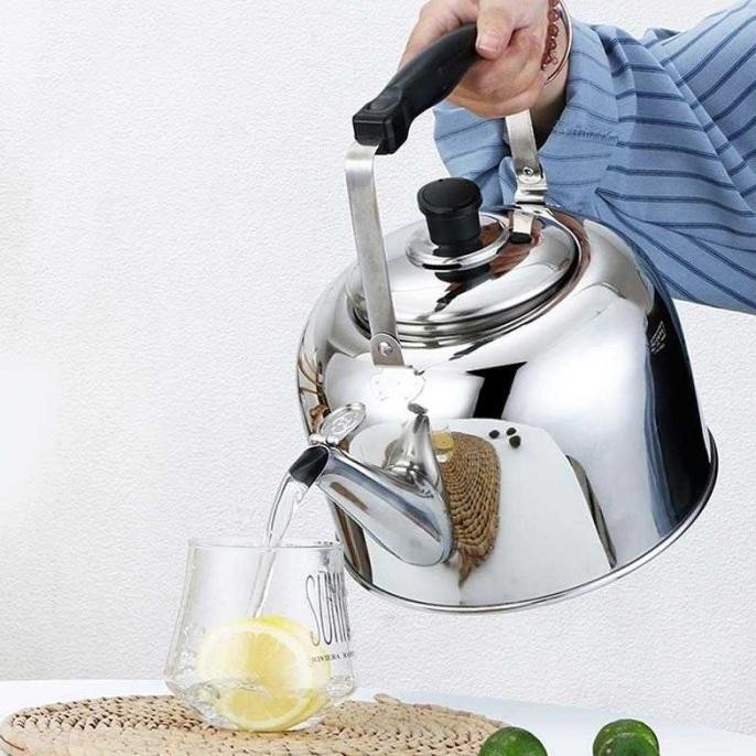 BEST SELLER  Teko Cerek Masak Panas Air /Water Kettle Bahan Stainless 4liter TERLARIS