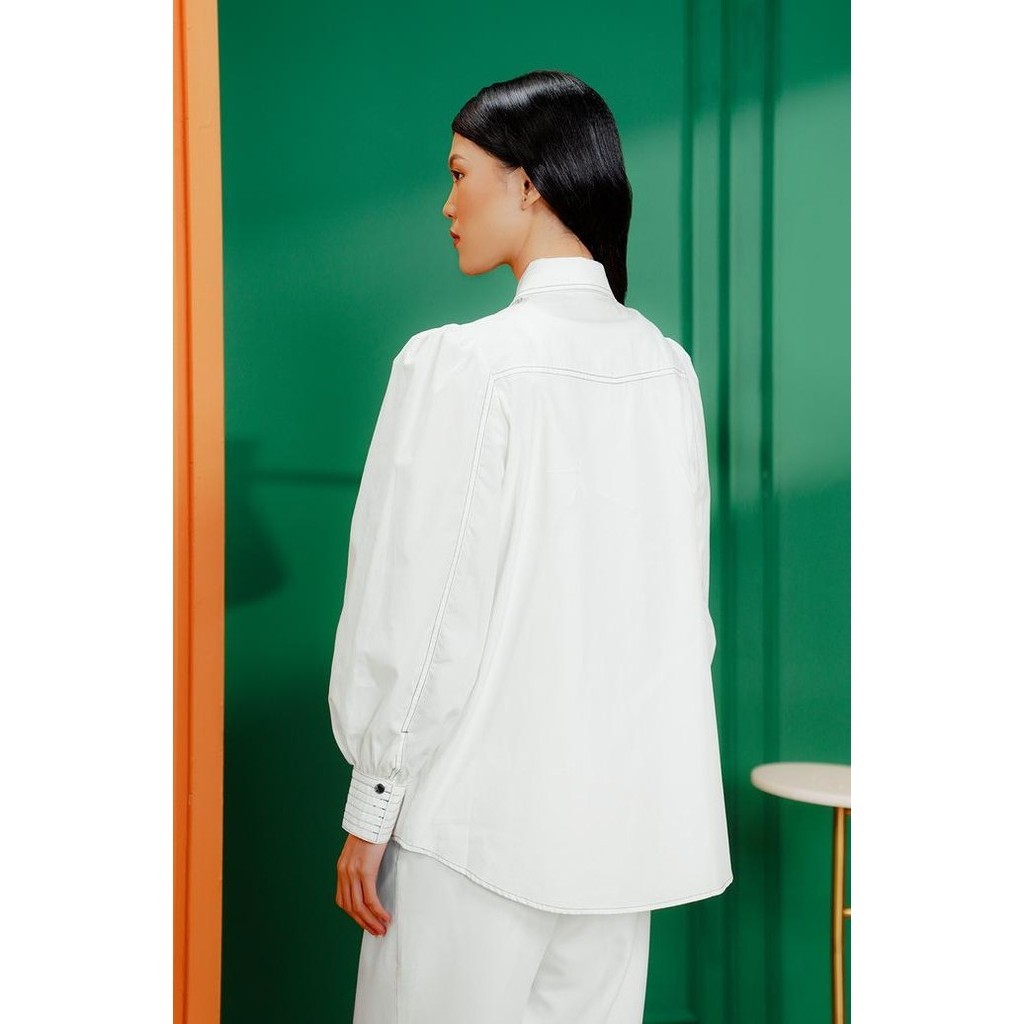 Benang Jarum - Kalula Puff Shirt - White