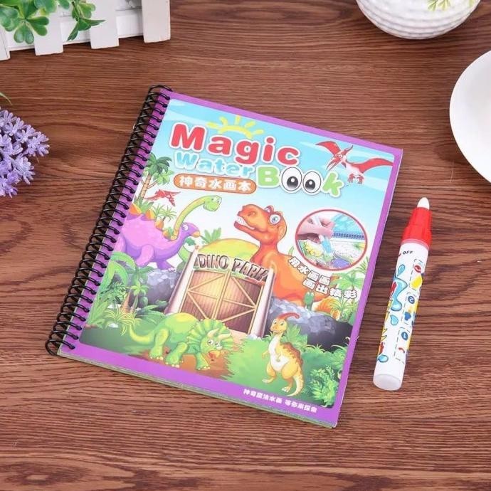 

MAINAN EDUKASI ANAK MAGIC WATER BOOK REUSABLE BUKU GAMBAR WARNA