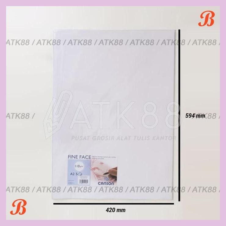 

| PGT | CANSON FINE FACE 110 GSM A2 KERTAS GAMBAR PENCIL PASTEL PAPER 5 LEMBAR