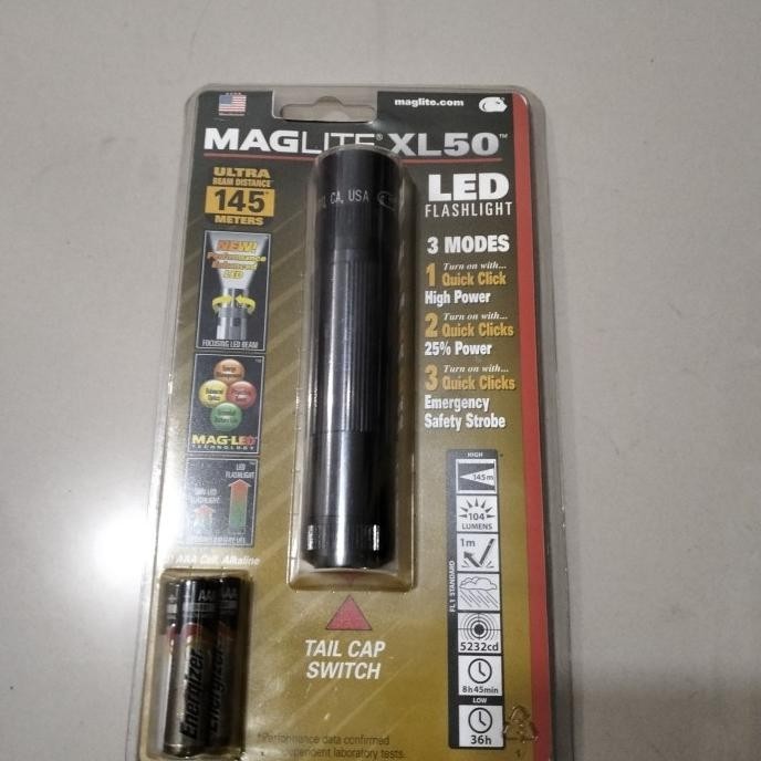 MAGLITE SENTER LED MINI MAG PRO PLUS 245 Lumens - HITAM