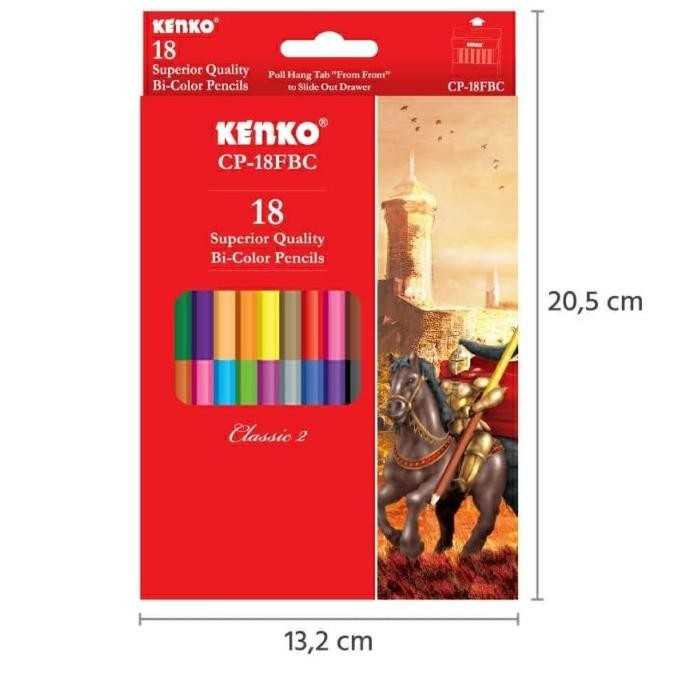 

Flash Sale PENSIL WARNA KENKO 18 FBC - BI-COLOUR dapat 36 Warna