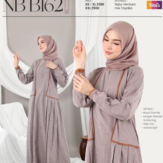 Terbaik Gamis Nibras Nb B162 Pengiriman Cepat