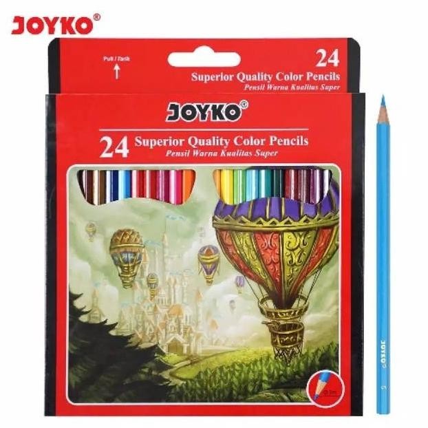 

Terbaik! PENSIL 24 WARNA PANJANG JOYKO CP 101 ..