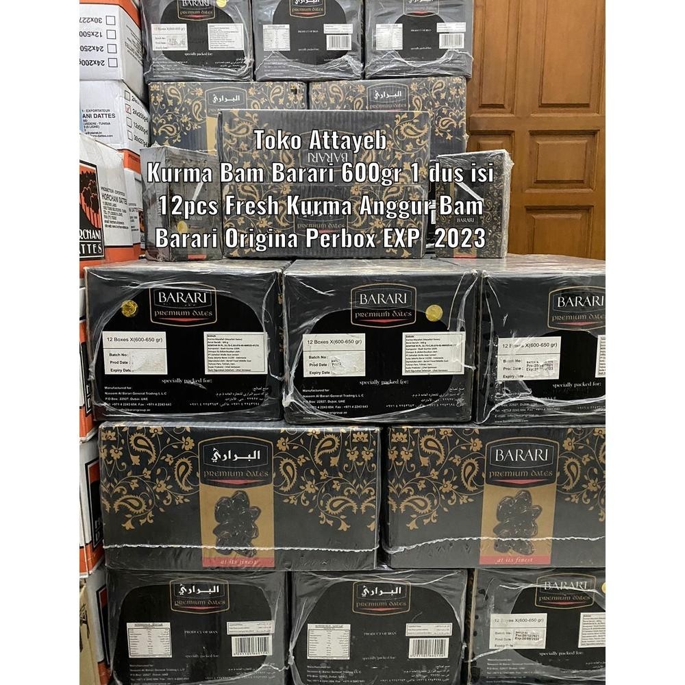 

Restock Lagiii!! Kurma Bam Barari 600Gr 1 Dus Isi 12Pcs Fresh Kurma Anggur Bam Barari Origina Perbox Exp 2025