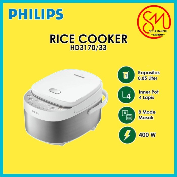 Magic Com Philips HD3170-33 / Mini Rice Cooker Digital Philips HD3170