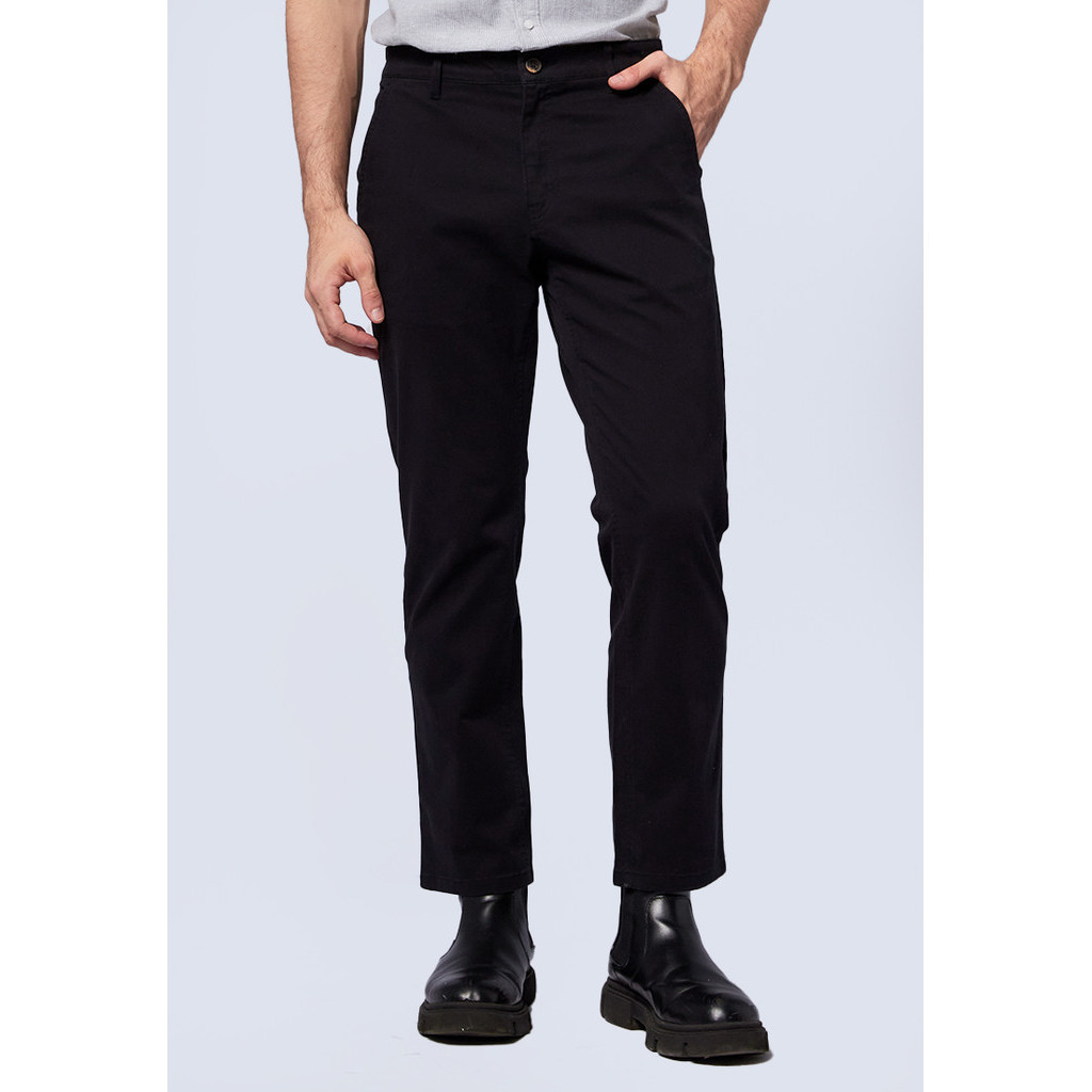 WOOD Slim Straight Chinos Pants 2-OPIBSC524O052 Black