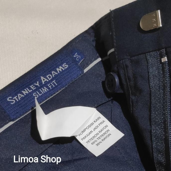 Celana Kerja Formal Stanley Adams Navy Slim Fit Sa 46