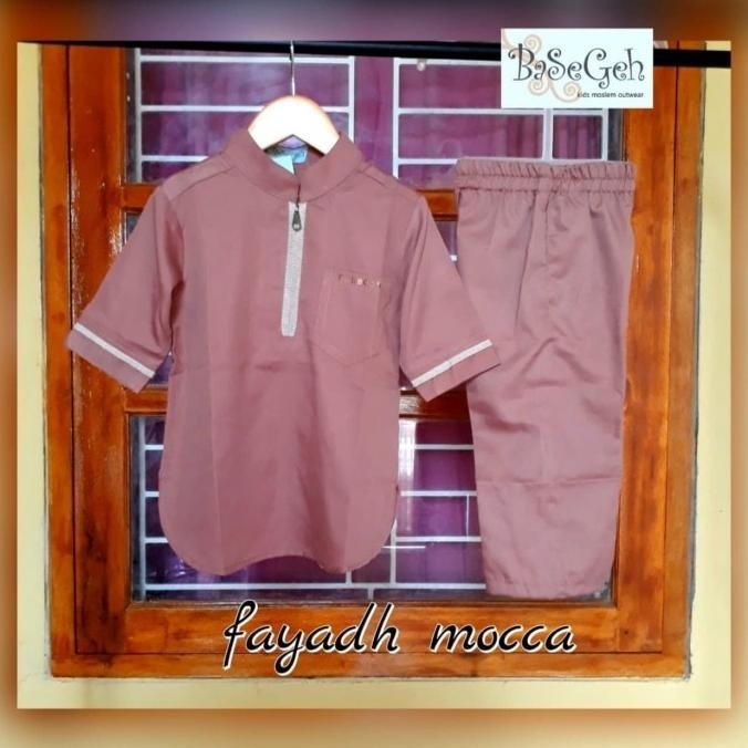 Fayadh Mocca Baju Muslim Setelan Koko Anak Basegeh Royal Toyobo