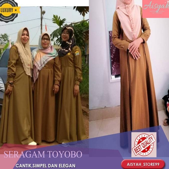 Seragam Dinas Pns/Gamis Katun Toyobo/Gamis Katun Polos/Baju Gamis