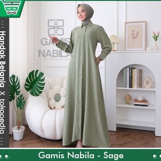 Baju Gamis Nabila Guzel Premium Polos Original Guzel