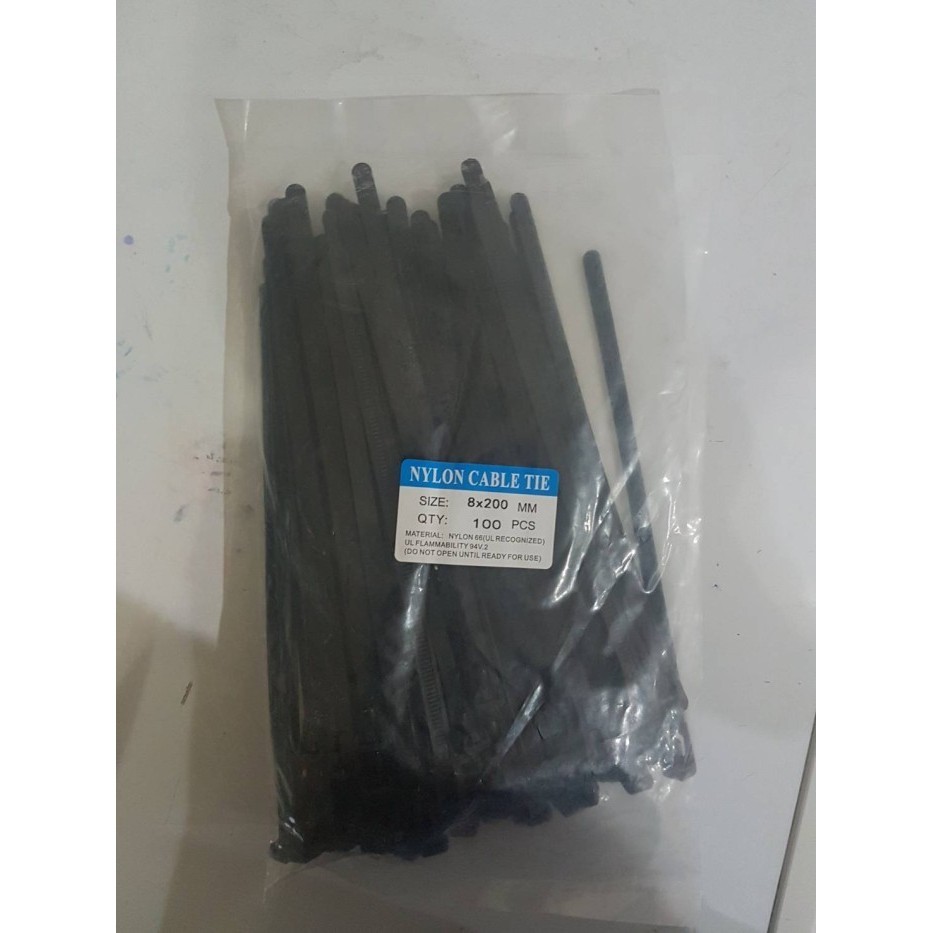 

BEBAS ONGKIR - Reusable Kabel Tis / Cable Ties 8 x 200mm (20cm) - 1 PACK/PAK