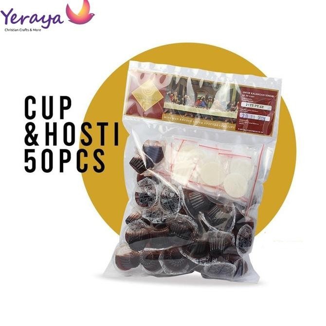 

BEST SELLER Roti Perjamuan Kudus Hosti Polos + Anggur Ros Gung isi 50 (Kantong) TERLARIS