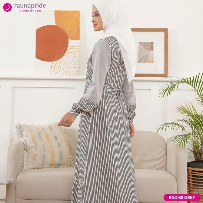 Rauna - Baju Muslim - Gamis Dewasa 68 Grey