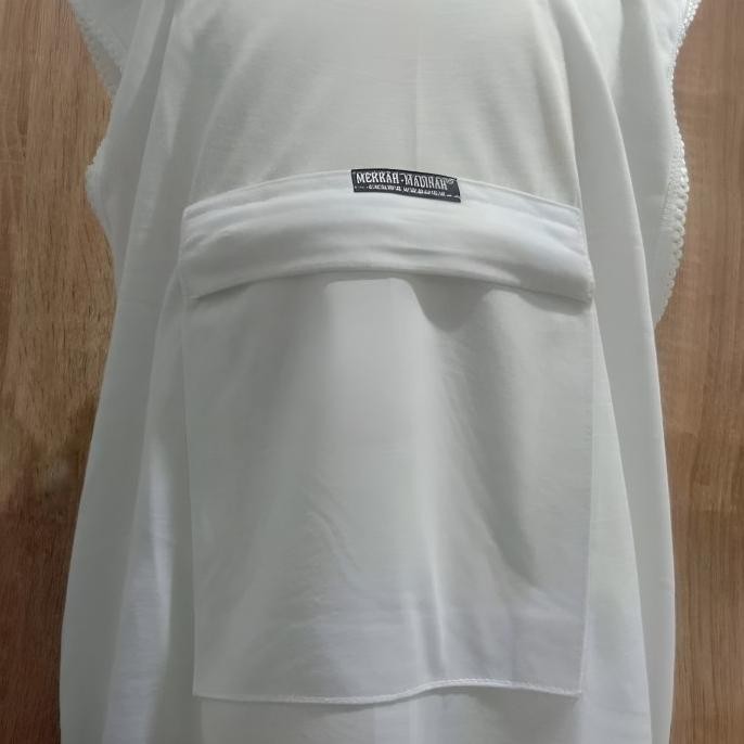 Baju Kaos Wanita Umroh Dan Haji Kantong Depan Resleting Tanpa Lengan