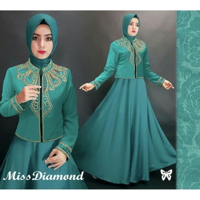Baju Gamis Lebaran / Gamis Maxi Modern / Maxi Miss Diomond Tosca