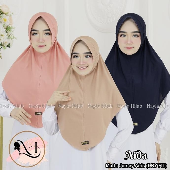 Kerudung Instan Tali Aida Hijab Instan Jersey Airis