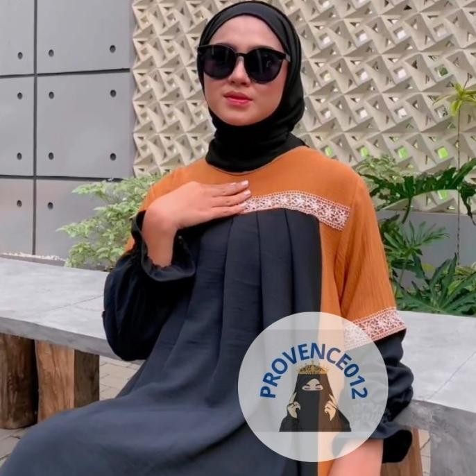 Gamis Crinckle Uragiri Syari Arab Renda Premium Eksklusif - Jamilah