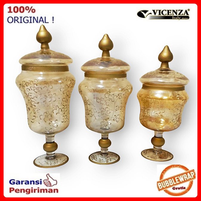 Toples Sultan Toples Turki Toples Kaca Lebaran Set 3 Pc Vicenza V 407