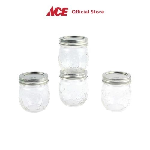 ACE - Jarden Home 236 Ml Set 4 Pcs Ball Stoples Elite Regular Mouth
