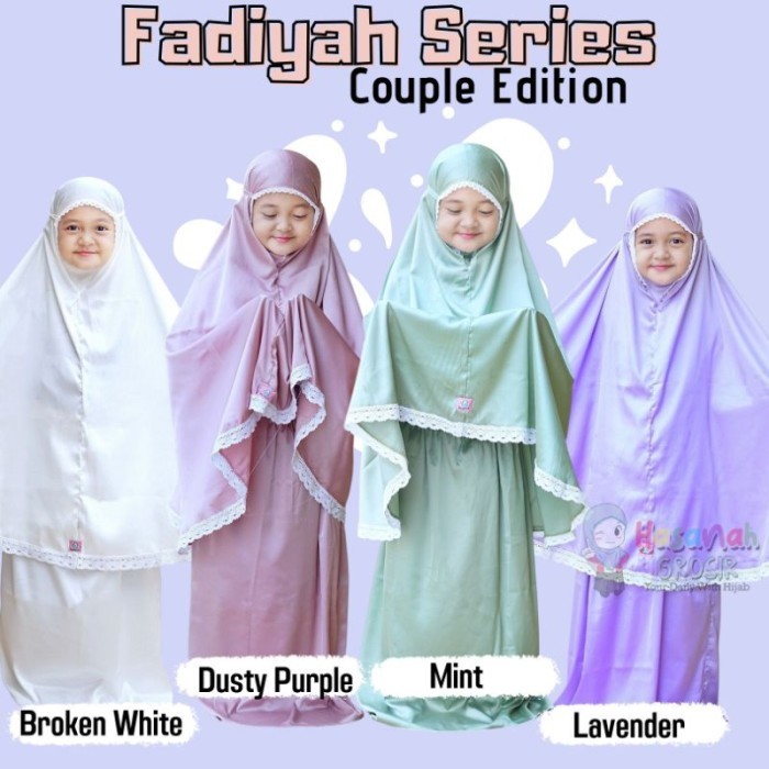 Mukena Couple Ibu Dan Anak Fadiyah Series Hasanah Mukena Set TerlarisR142024A