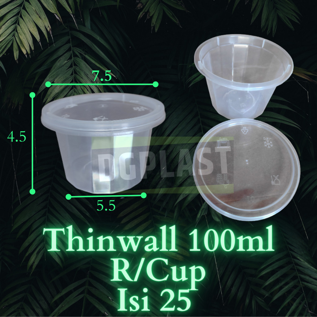 Thinwall DM 100ml R/Cup / Puding cup / Sauce cup