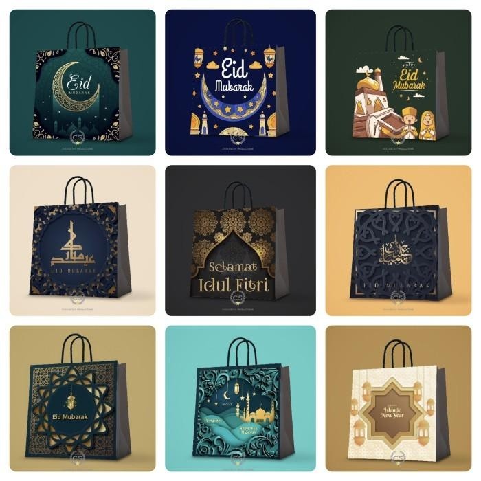 

Paper Bag Idul Fitri Lebaran Custom Goodie Bag Tas Kado Tas Kertas 098