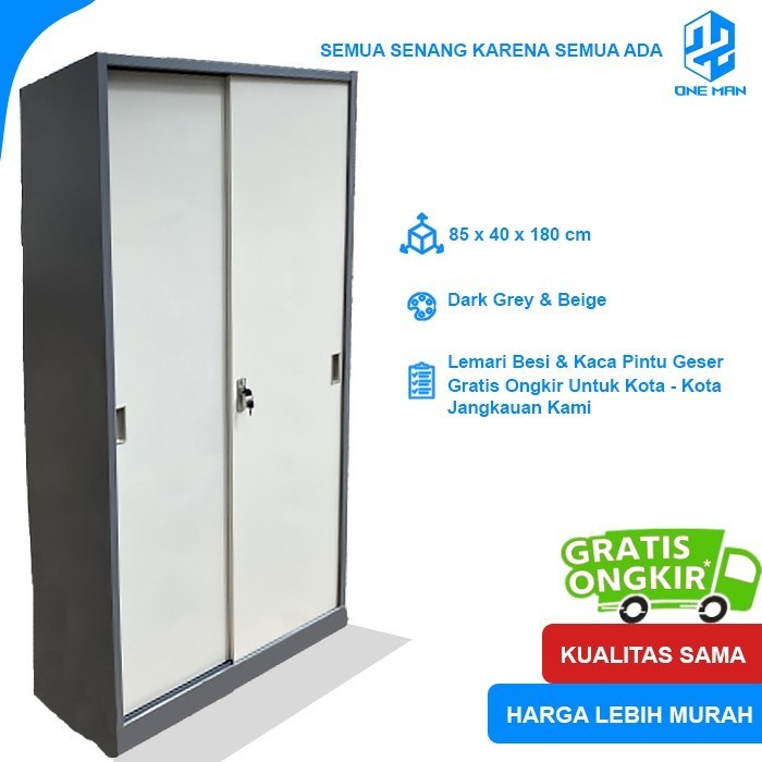 

Lemari Arsip Besi Filling Cabinet Termurah - Pintu Geser Full Besi
