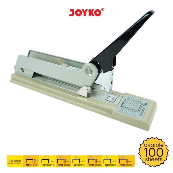 

Joyko Stapler Jilid Besar Kapasitas 200 Lembar Hd-12L/24