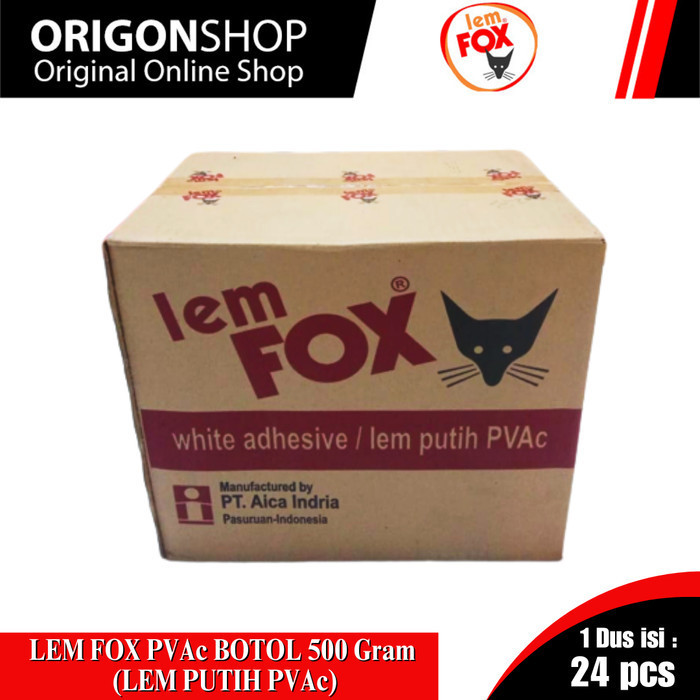 

Lem Fox Pvac Botol 500 Gram / Lem Putih (Harga Grosir) 1 Dus=24Pcs Ori