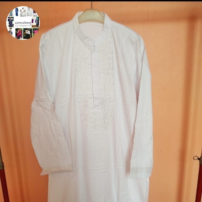 Gamis Pria Putih / Gamis Jubah Putih / Gamis Haji Pria / Gamis Umroh DiskonR33A