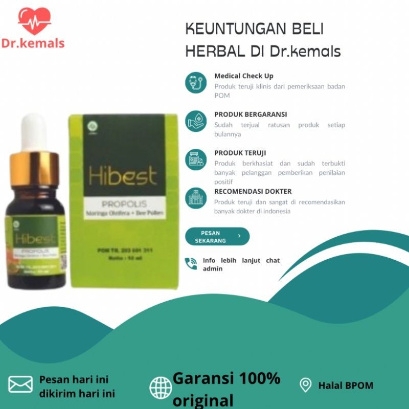 PROPOLIS HIBEST - jamu tetes kesehatan tubuh hibest terbaik