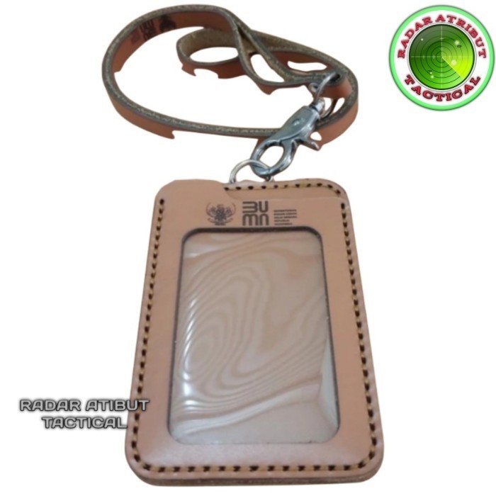 

Holder Id Card Kulit Asli - Tali Lanyard Nametag Logo Bumn