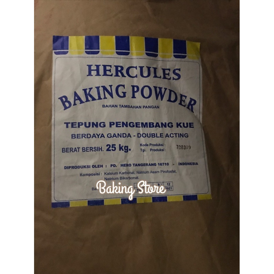 

Baking Powder Hercules Double Acting 25Kg - Gosend Only!!!