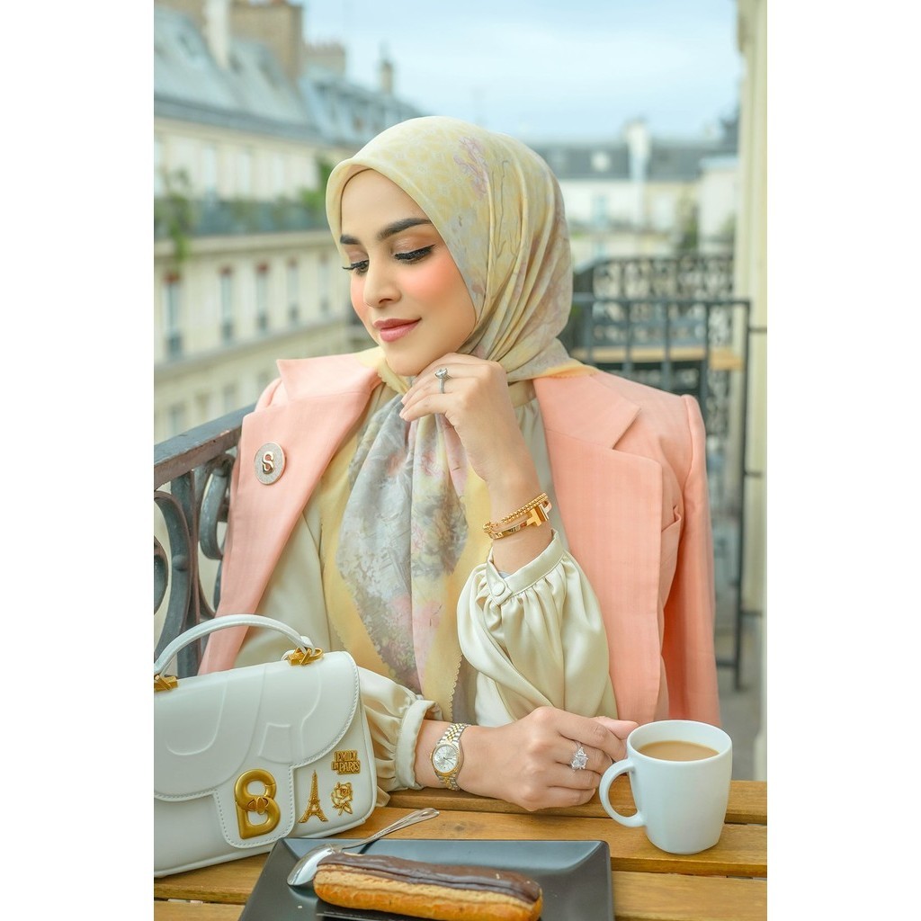 The Parisian Voile Square XL - Citron