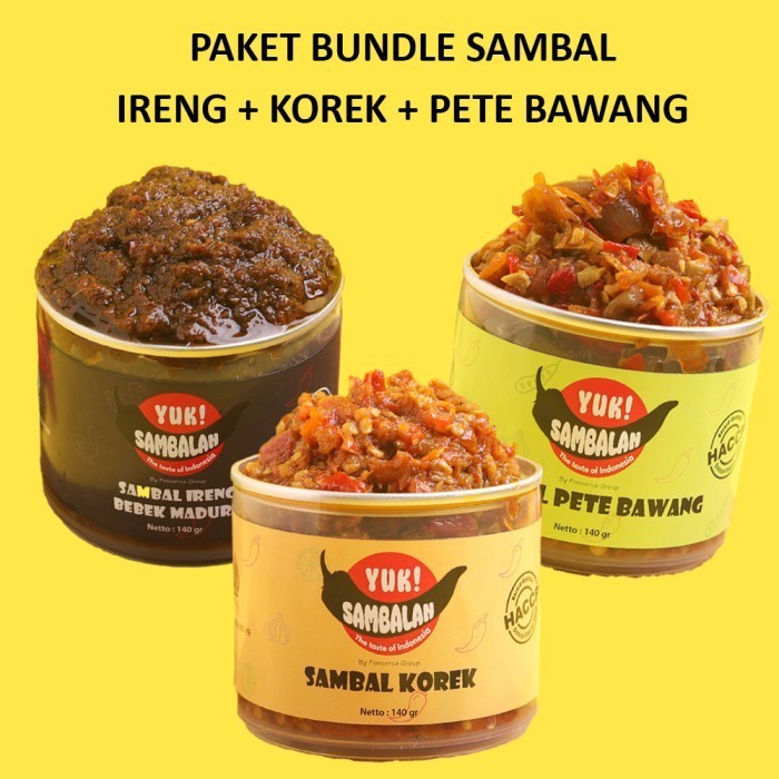 

Yuksambalan - Paket 3 Sambal - Ireng Bebek + + Pete Bawang
