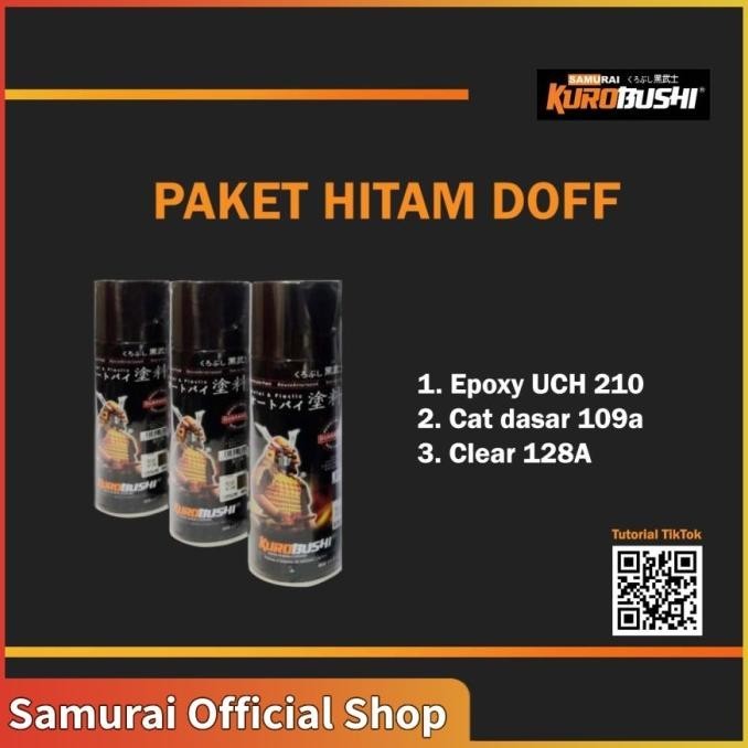 Paket Hitam Doff, Samuraipaint, Cat Semprot, Cat Pilox Kualitas Premium