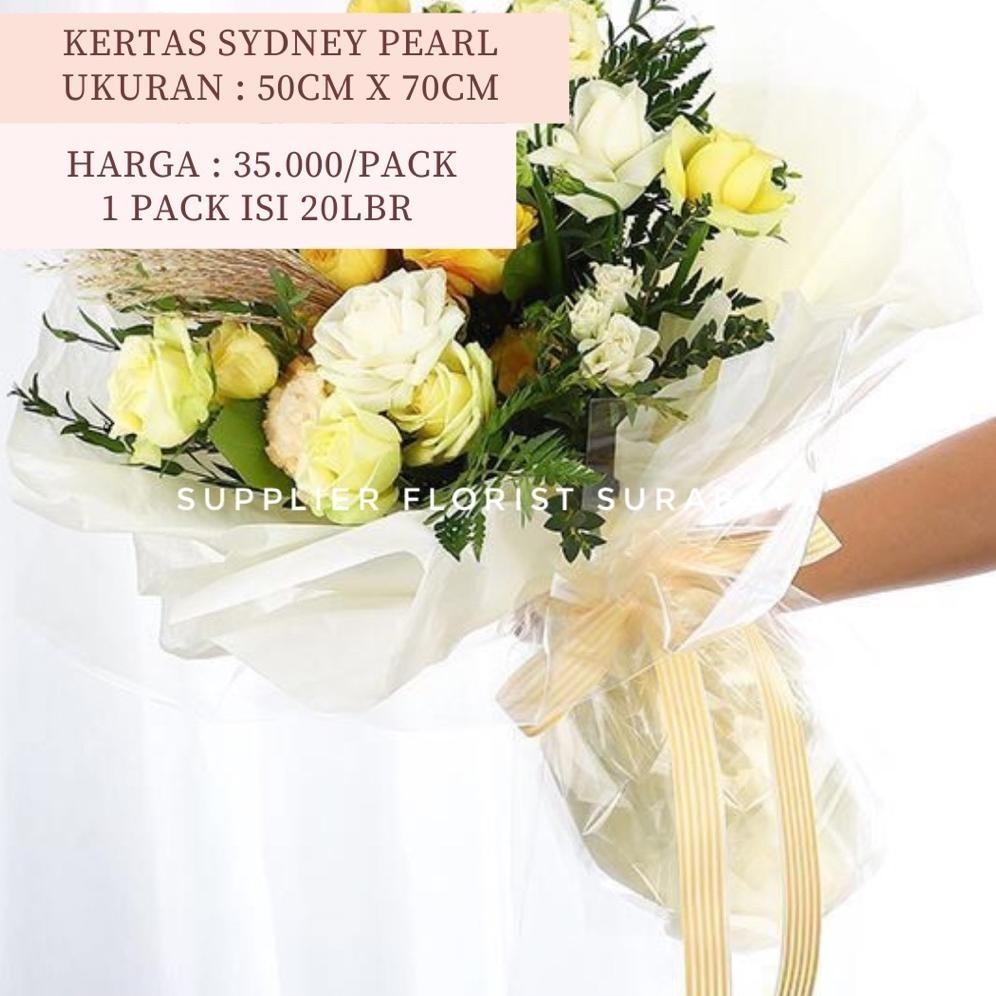 

DISKON [1 PACK ISI 20 LEMBAR] KERTAS SYDNEY PEARL 50CM X 70CM KERTAS BUKET BUNGA KOREAN KERTAS KREMES LUNGSUT LUNGSET KERTAS TISSUE UNTUK BAJU SEPATU KUE TART ASD2
