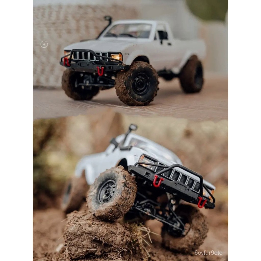 WPL C24 Skala Penuh Upgrade C24-1 Mobil RC 1:16 4WD Radio Kontrol Off-Road Mobil RTR KIT Mesin Pengg